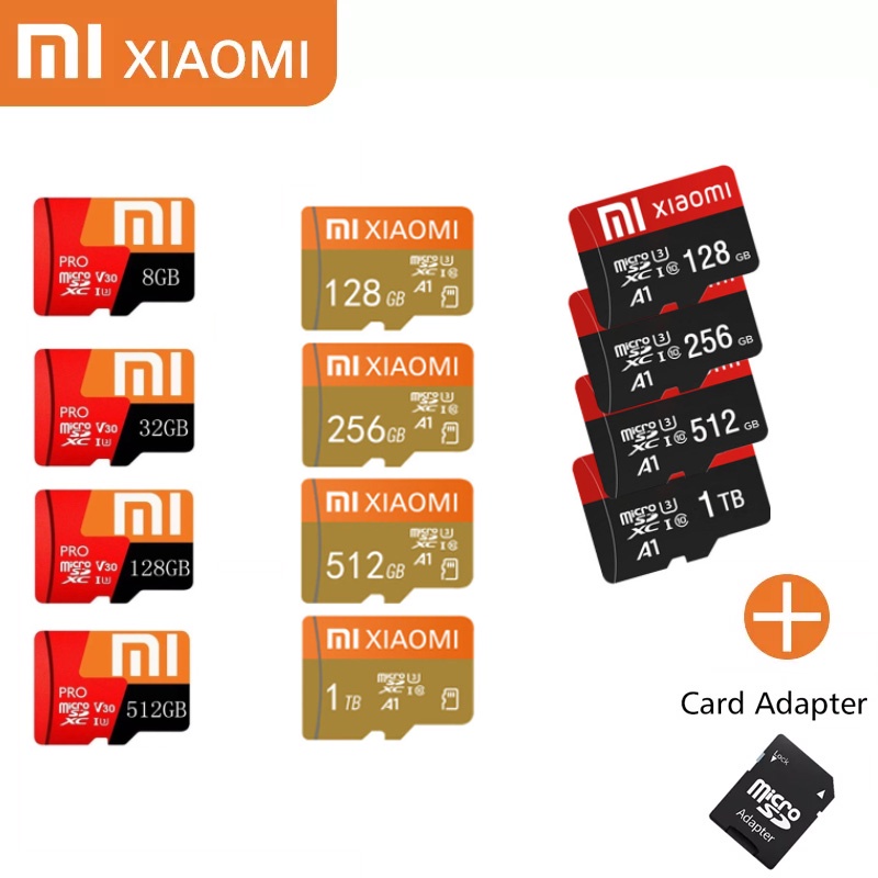 100 Original Xiaomi Extreme Memory Card 128GB 256GB 512GB 1TB Micro TF SD Card Flash Class 10