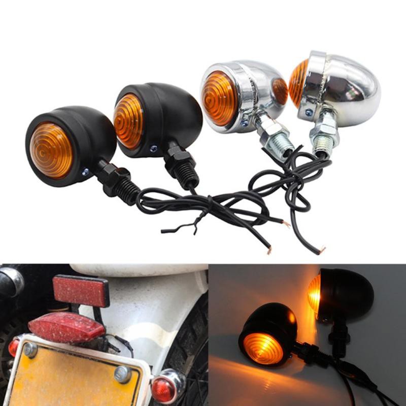 Motorcycle Turn Signal Light Amber Motorbike Blinker Headlight 12v