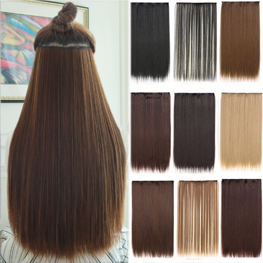Clip In Hair Extensions Sexy Long Straight / Curly Hair Wig Extensions