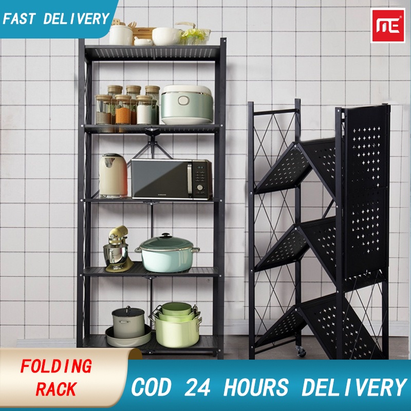 345 Layer Folding Kitchen Supplies Racks InstallationFree Foldable