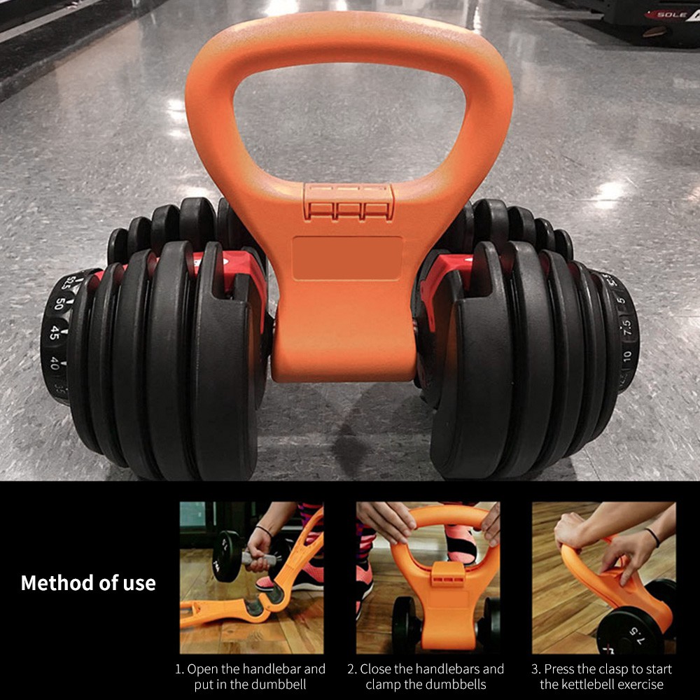 Dumbbells Kettlebell Grip Adjustable Portable Weight for Fitness Travel