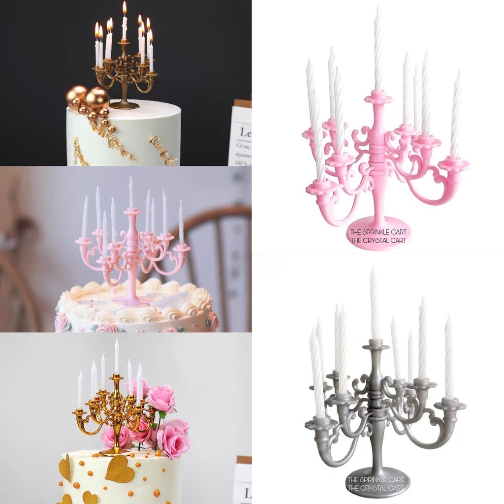Cake Chandelier Candelabra Cake Topper with Candles Shopee Philippines