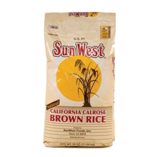 SUNWEST California Calrose Brown Rice 25lbs Shopee Philippines