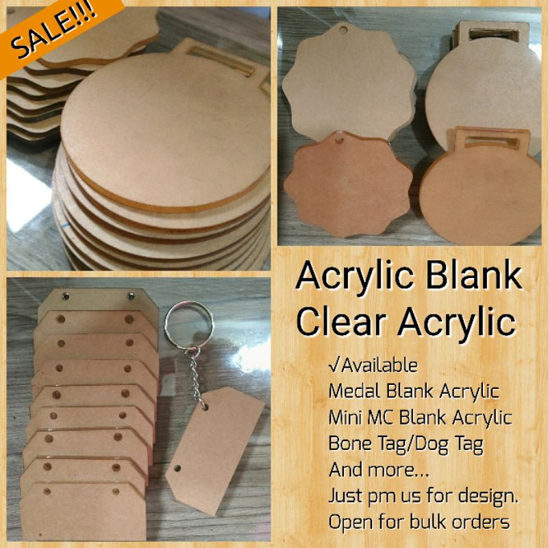 Blank Acrylic/Clear Acrylic/Medal Blank Acrylic/Blank Keychain for diy