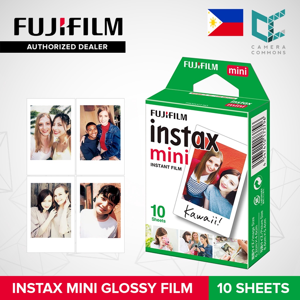 FUJIFILM Instax Mini Glossy Instant Film Plain White 10 Sheets Shopee
