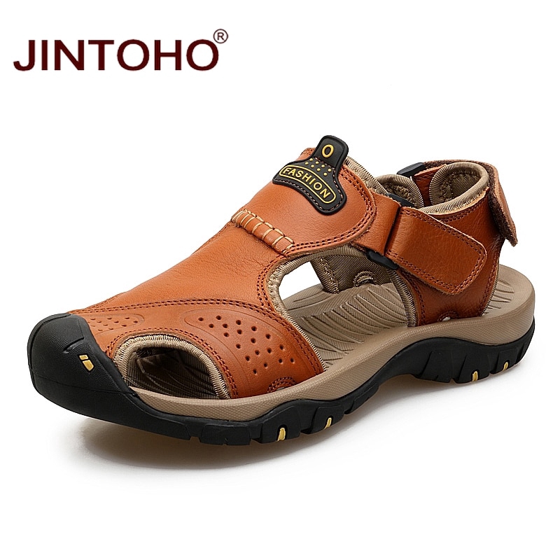 Male Sandals Luxury Men Genuine Leather Sandals Summer Beach Leather Shoes Shopee Philippines