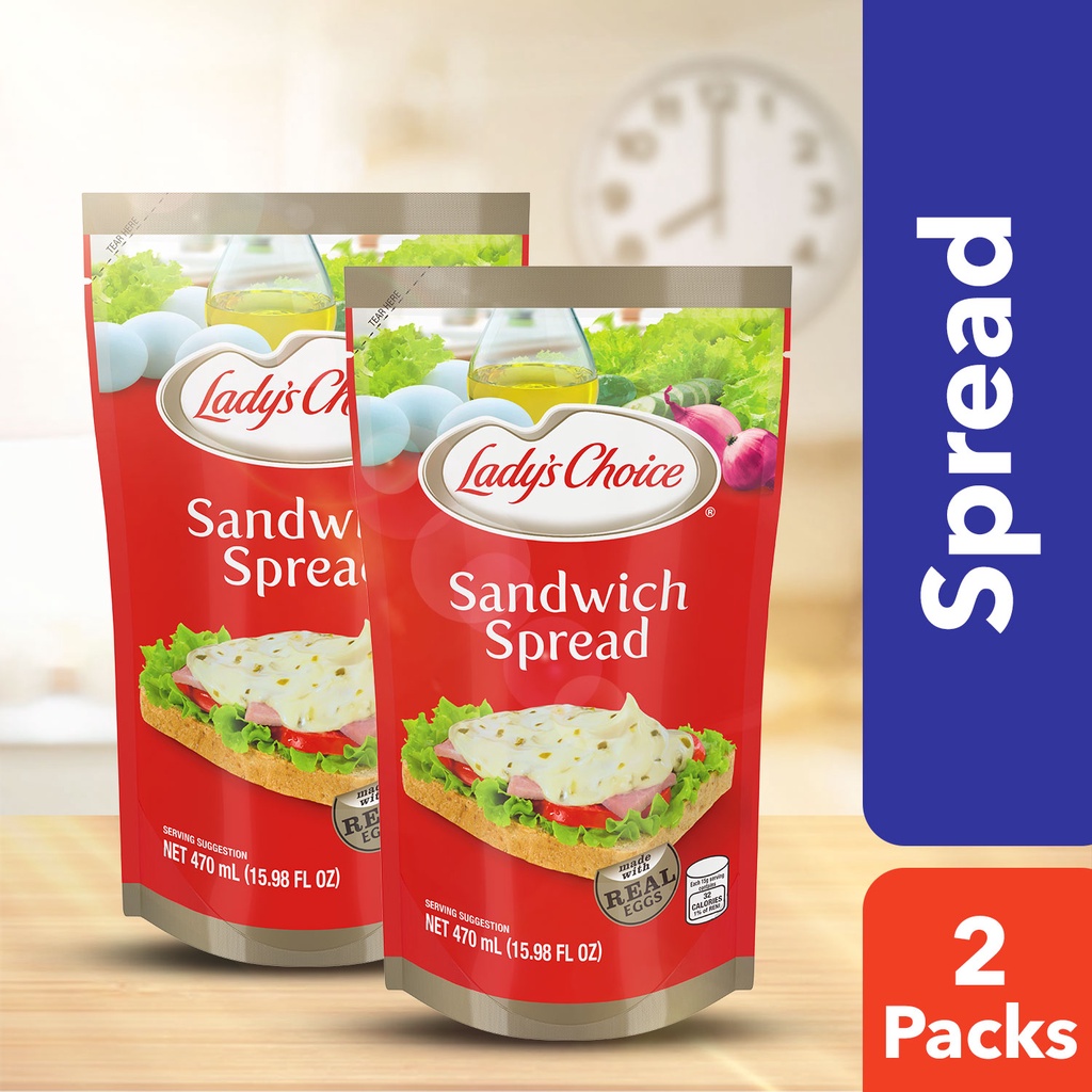 Lady's Choice Sandwich Spread and Sandwich Filling 470ml Pouch x2