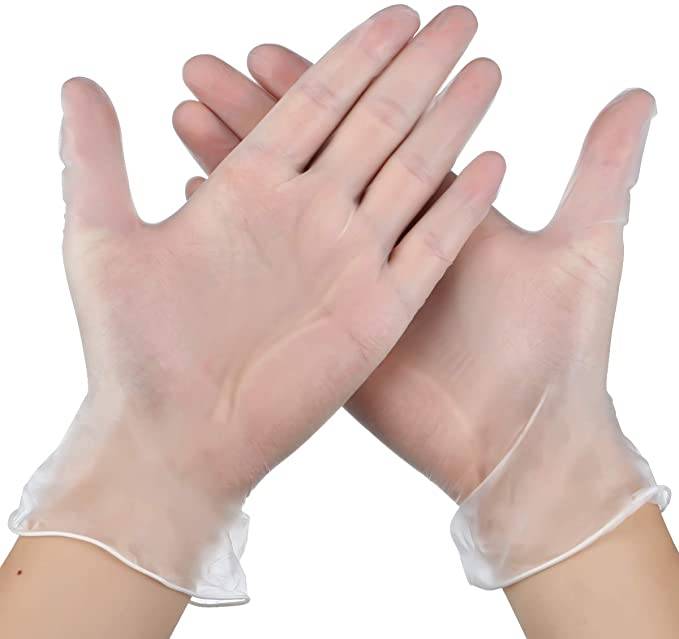 100 Counts/Box Disposable Gloves PowderFree Clear Vinyl TPE Gloves