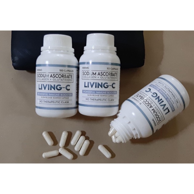 Living C Vitamin C Plus Collagen and Glutathione 100capsules Shopee