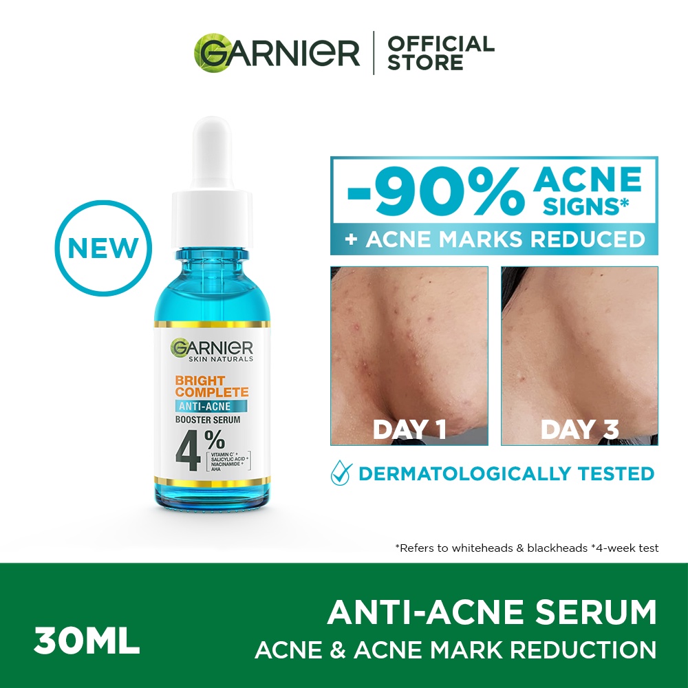 NEW Garnier Bright Complete Anti Acne Serum 30ML w/ Niacinamide