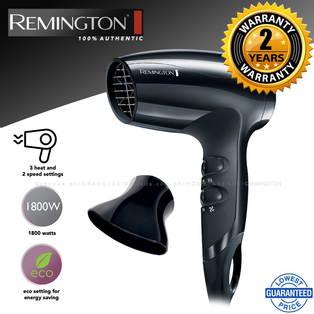 Remington Compact 1800W Hair Dryer D5000 Shopee Philippines