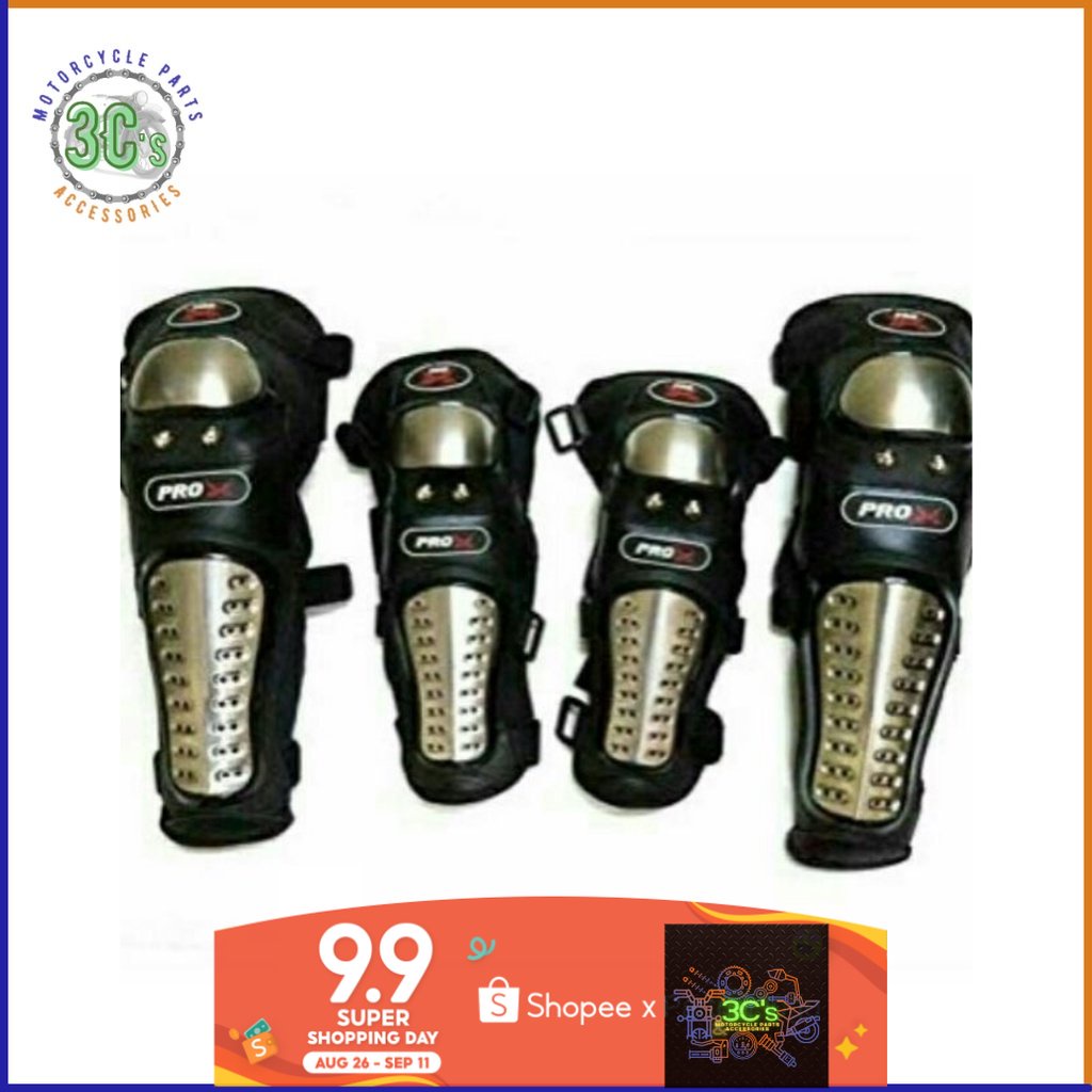 PRO X PRO BIKER Safety Gear Stainless Kneepad Set Shopee Philippines