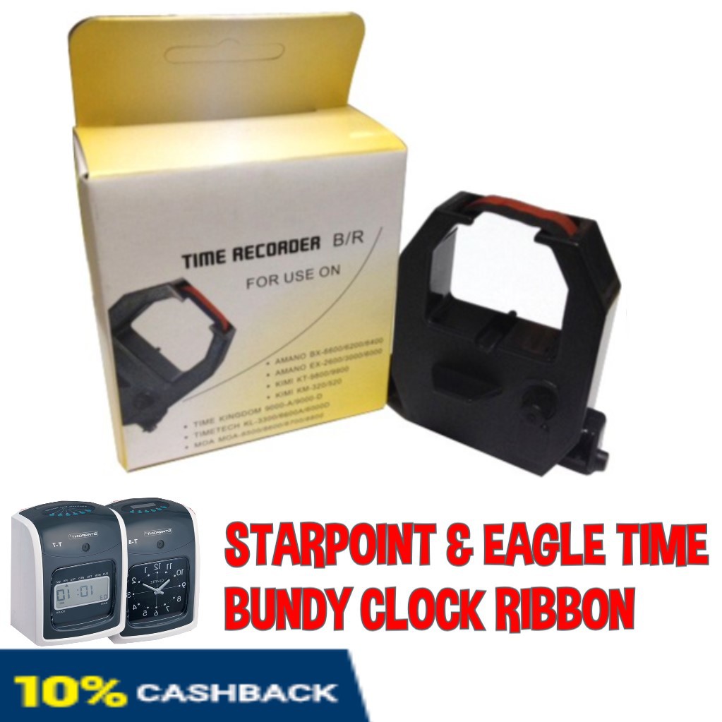 Starpoint and Eagletime Ribbon Bundy Clock Ribbon INK Cartridge Bundy