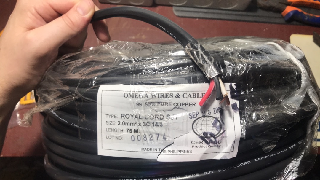 ROYAL CORD ROYAL CABLE 14/3C 2.0mm2 3Stranded Pure Copper Conductor
