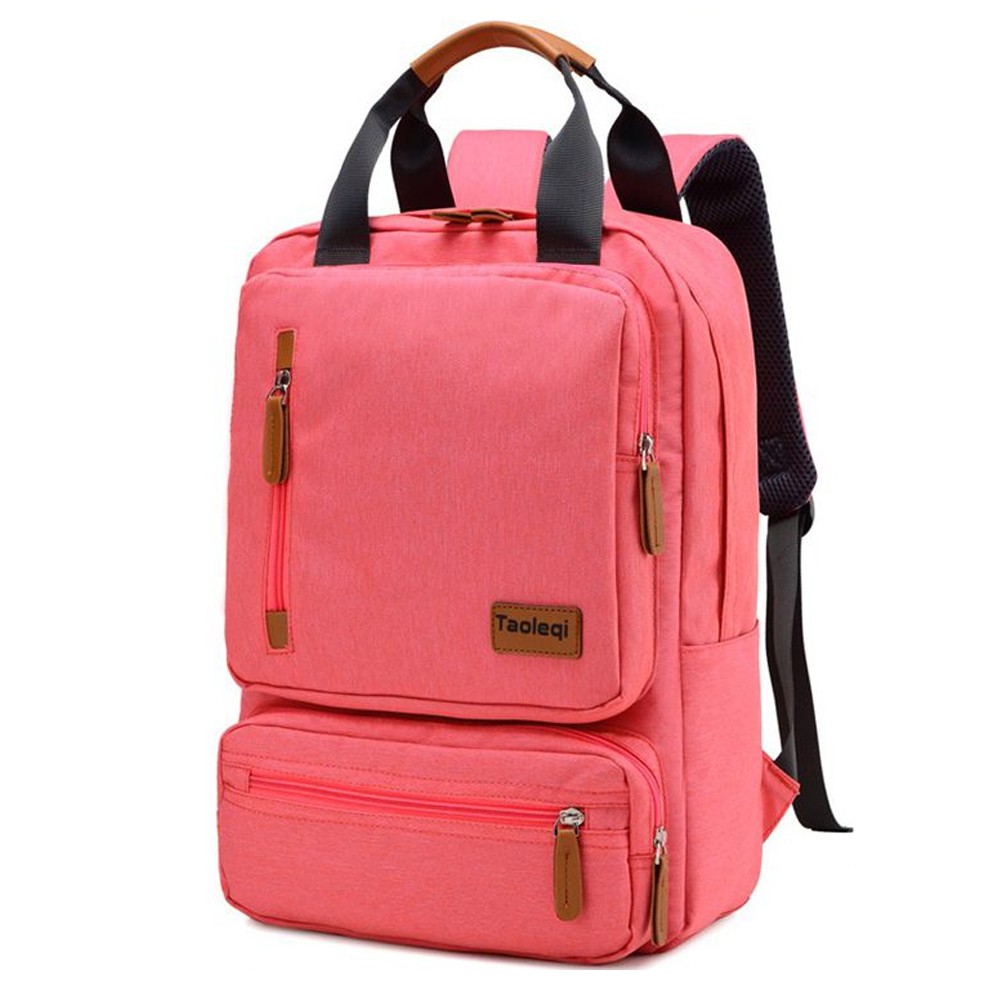 Taoleqi Pink Unisex Classic Water Resistant School Rucksack Travel