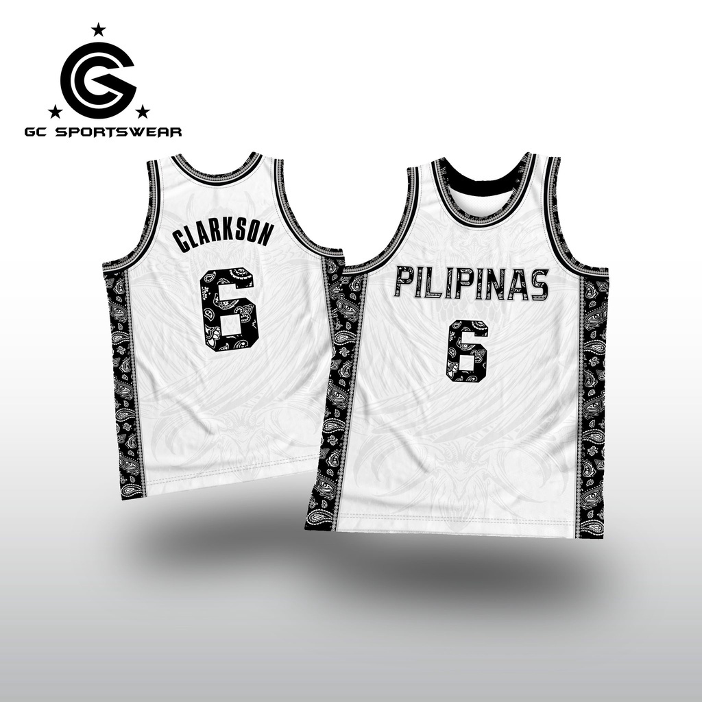 PILIPINAS BANDANA WHITE CLARKSON GC JERSEY FULL SUBLIMATION Shopee