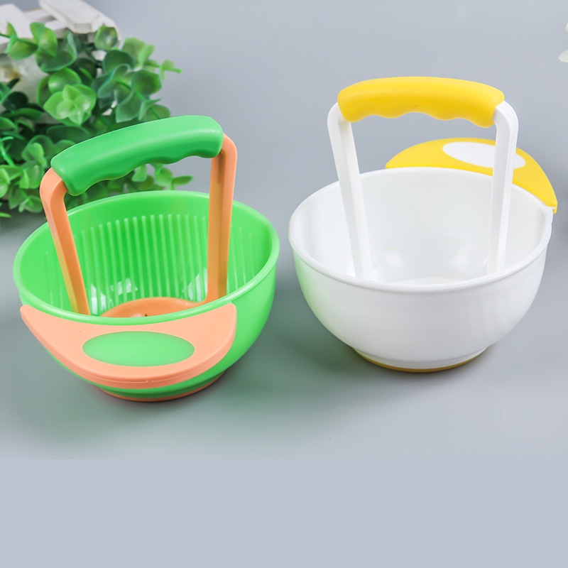 Manual Baby Food Fruit Masher Bowl Grinder Grinding Rod Feeding Tools