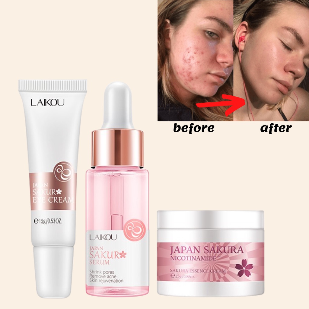 Japan Sakura Skin Care Set Sakura Eye Cream 15g + Sakura Serum 17ml