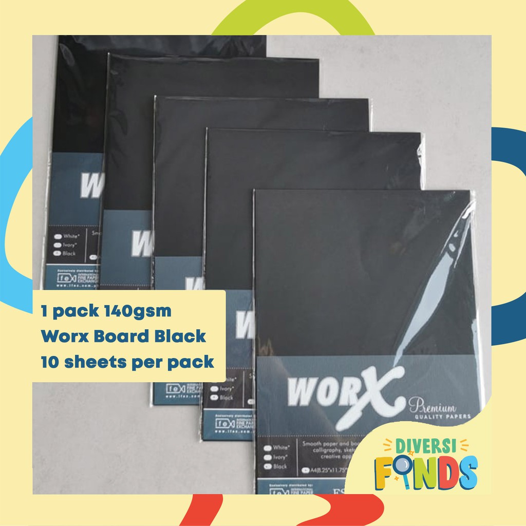 1PACK BLACK Color WORX or BLACKGOLD Specialty Paper / Board 120 / 140