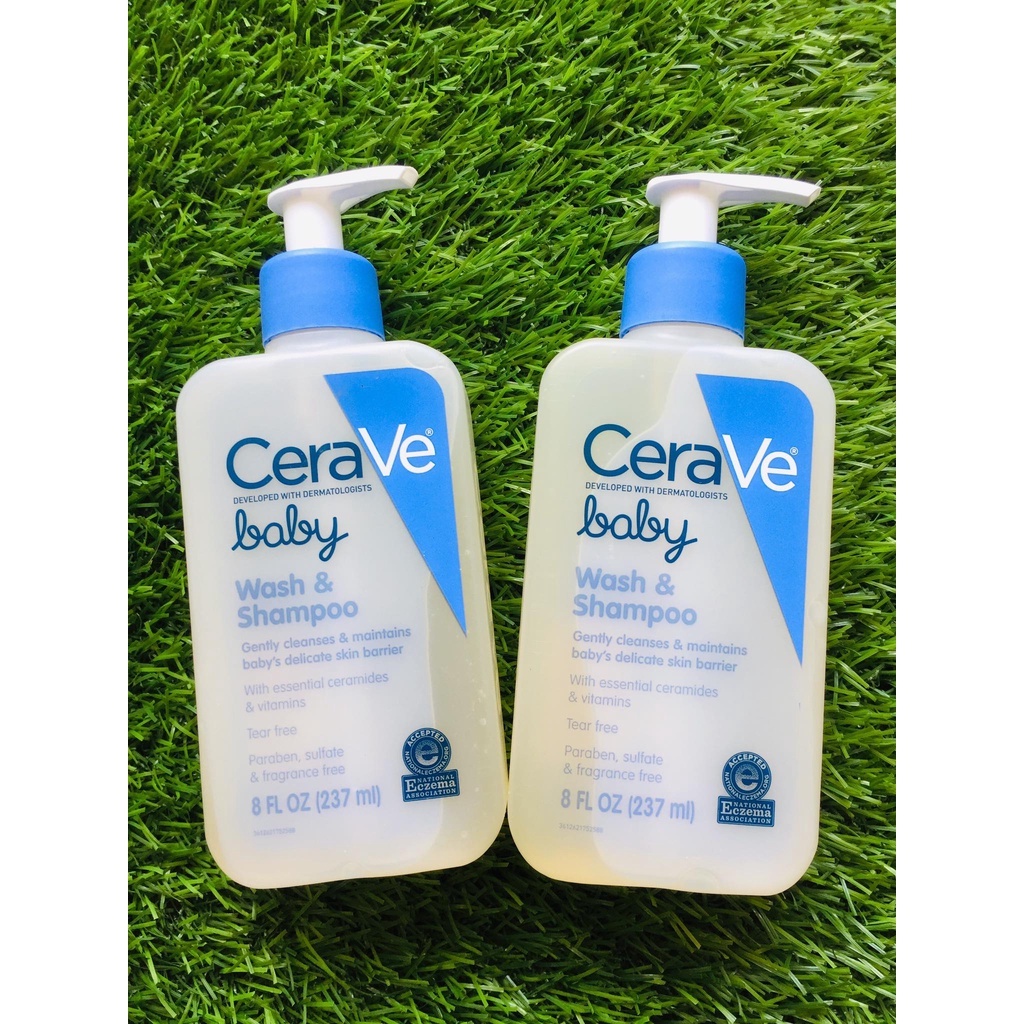 CERAVE BABY WASH & SHAMPOO 8 FL OZ ( 237 ML) 100 ORIGINAL Shopee