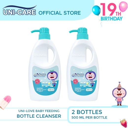 UniLove Baby Bottle Cleanser 500ml (Bottle Pump) Bottle of 2 Shopee