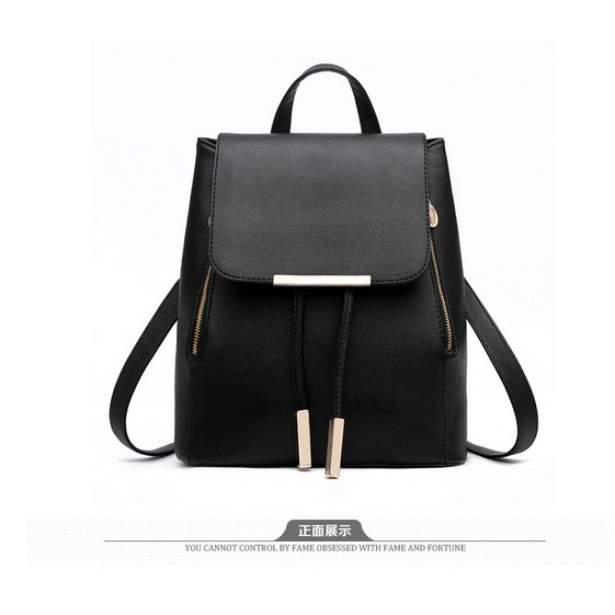 Casual Leather Korean Backpack Bag School Office Bag Shopee Philippines