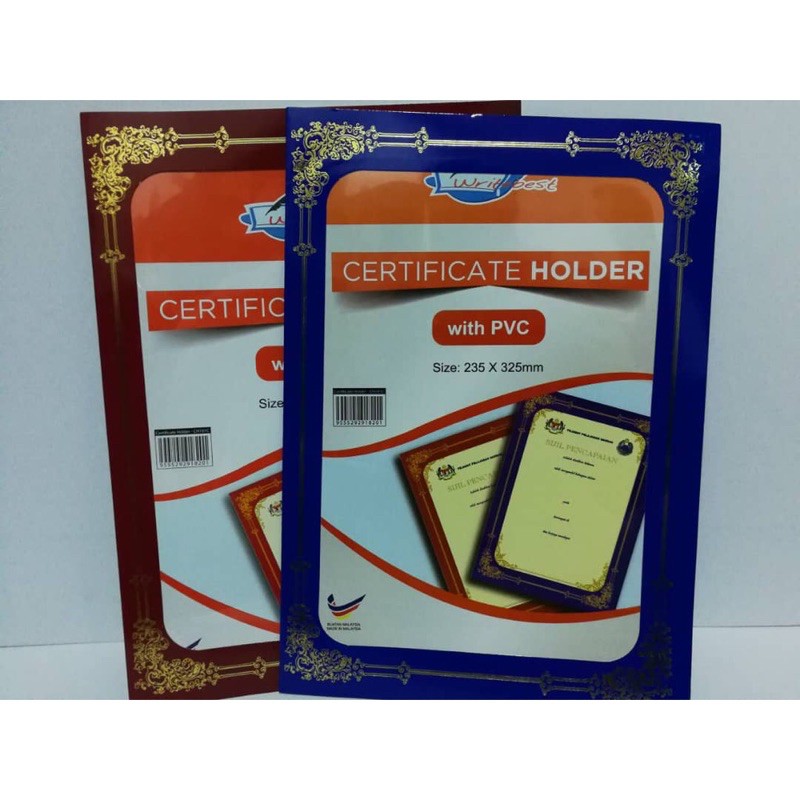 WRITEBEST Certificate Folder (PVC) with Hot Stamping Gold Certificate