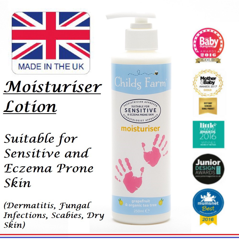 Childs Farm moisturiser, Organic and Hypoallergenic moisturizer for