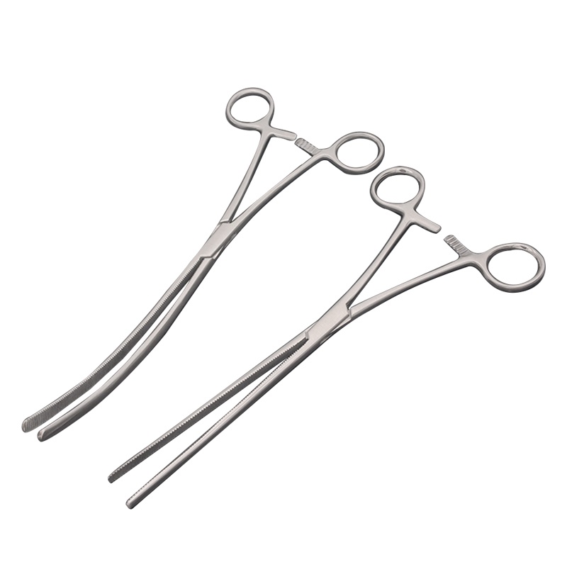 Bowel Clamps Intestinal Forceps Straight Curved 16.5cm/22cm/25cm