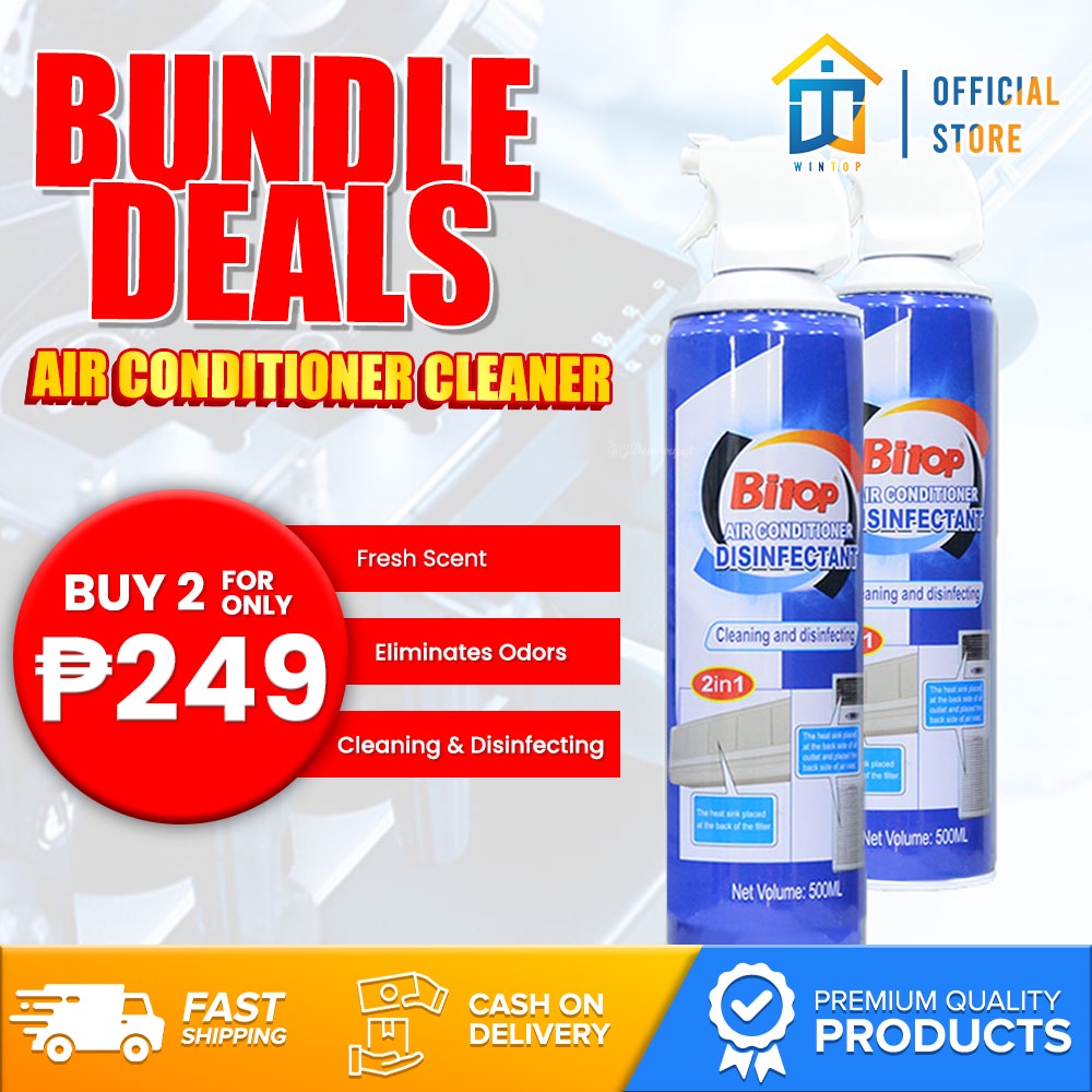 Wintop Bitop Home Aircon Cleaner 500ml Air Conditioner Disinfectant