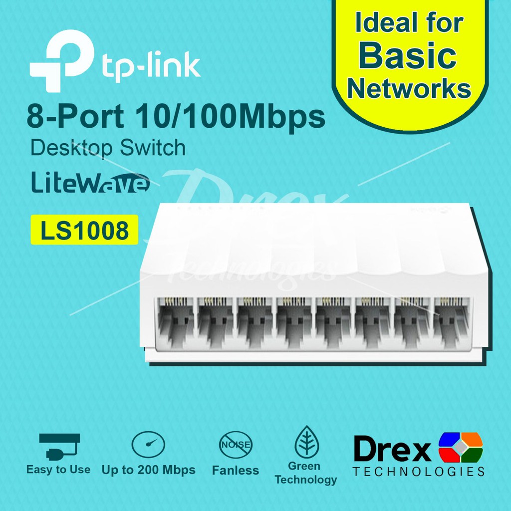 TPLINK LS1008 8 Port 10/100Mbps Desktop Switch Hub Shopee Philippines