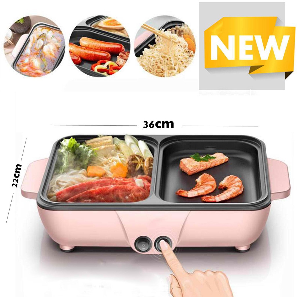 Top888.Ph WS001 MultiFunction Electric Grill Pan And Hot Pot Shopee Philippines