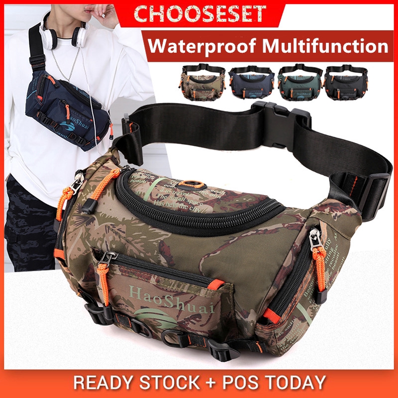 Men Waist Pack Bag Waterproof Sling Bag Multifunction Military Fanny