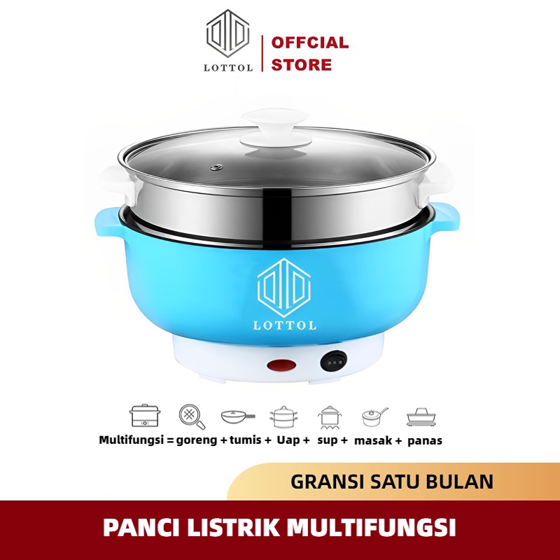 Lottol Multifunctional Electric Fry Pan Ceramic Coating 26CM Shopee