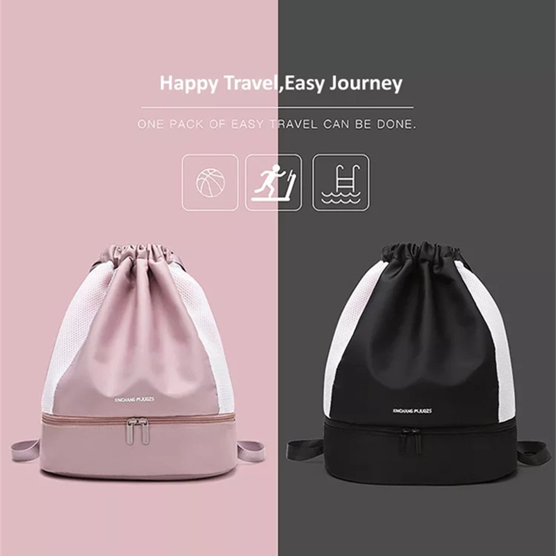 Durable Drawstring Backpack Men & Women Sport Gym Sack Drawstring