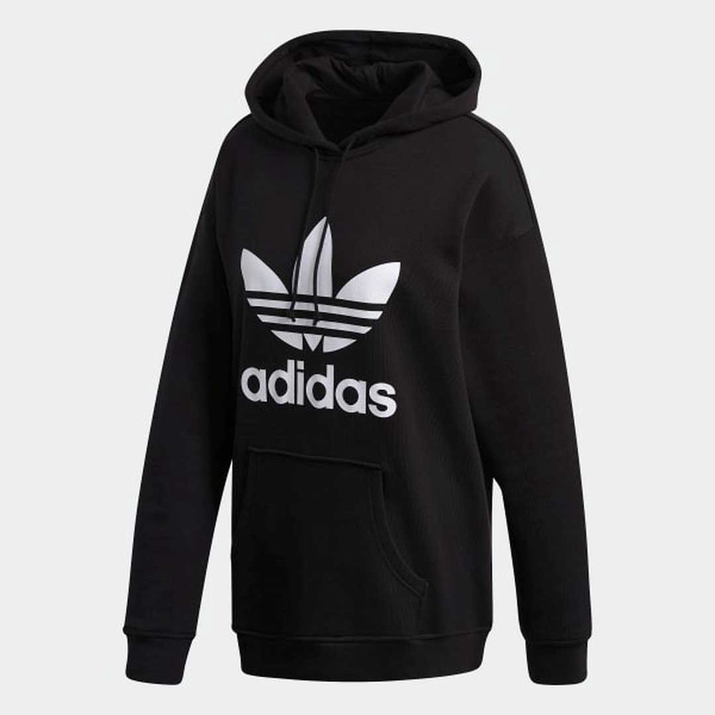 Adidas Women's Adicolor Trefoil Hoodie Active Wear (Black/White