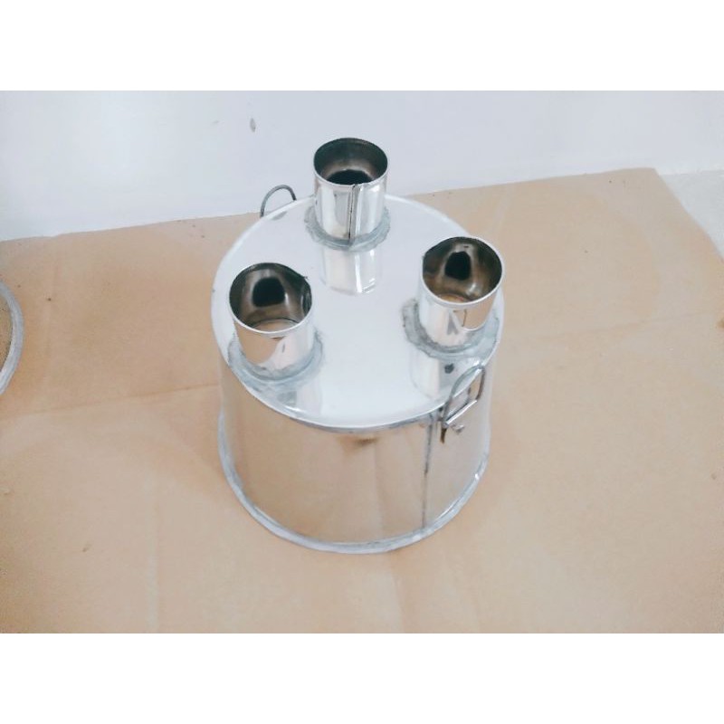 Puto Bumbong Steamer 3holes with Free 3 pcs Bamboo Sticks, Stainless