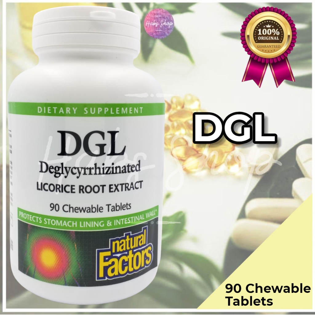 Natural Factors DGL Deglycyrrhizinated Licorice Root Extract 90