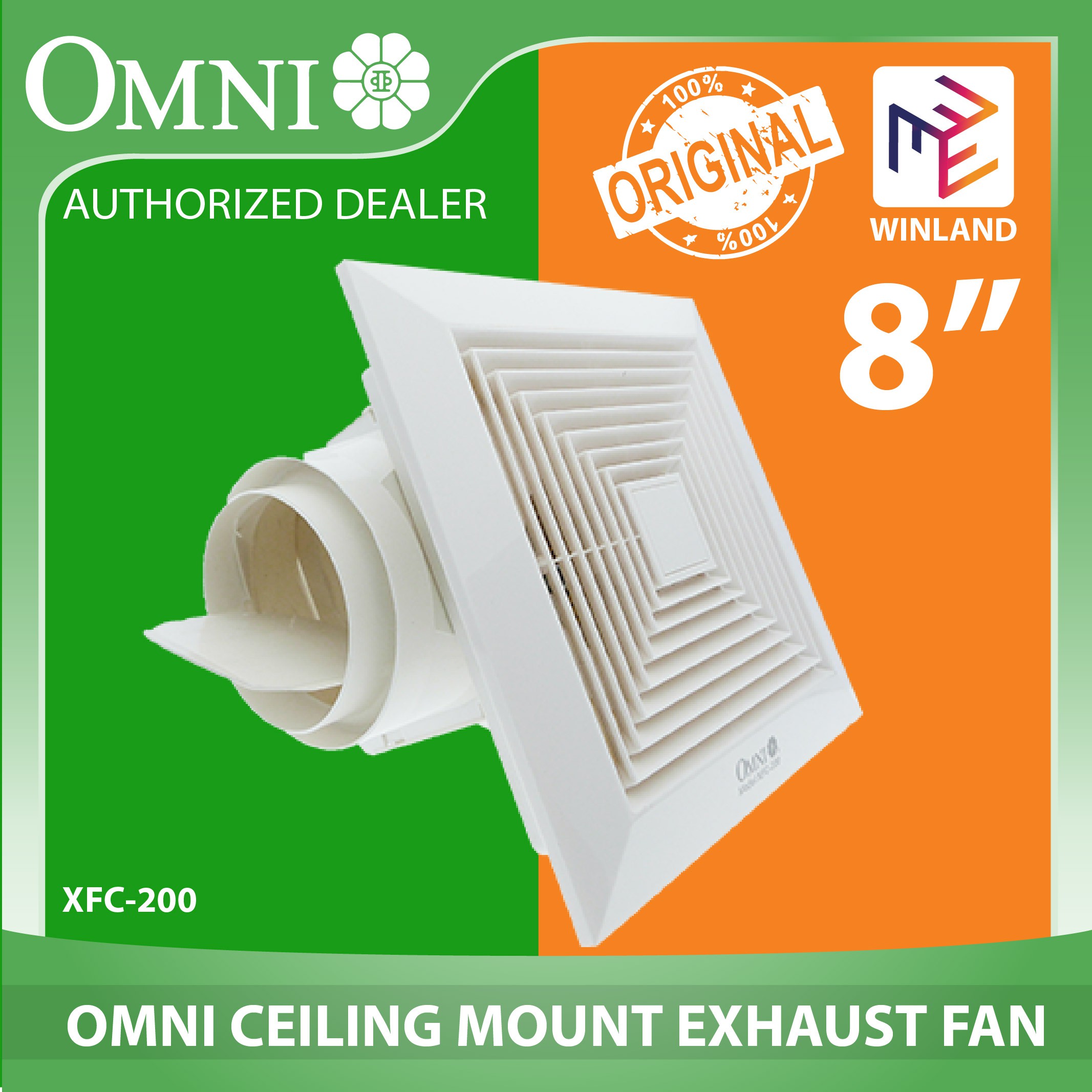 Omni Original Ceiling Mounted Exhaust Fan 8" XFC200 *WINLAND* Shopee Philippines