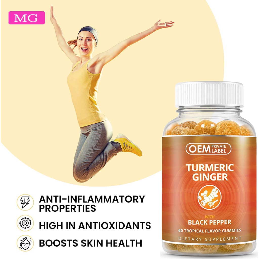 MG Curcumin Gummies Relieve Arthritis Protect Liver Natural Ginger