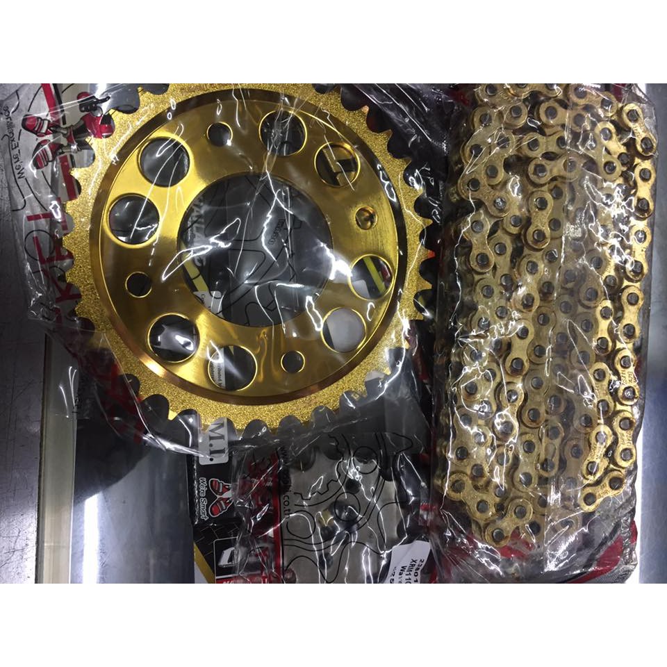 OSAKI Lucky Gold Chain & Sprocket Set Wave / XRM Shopee Philippines