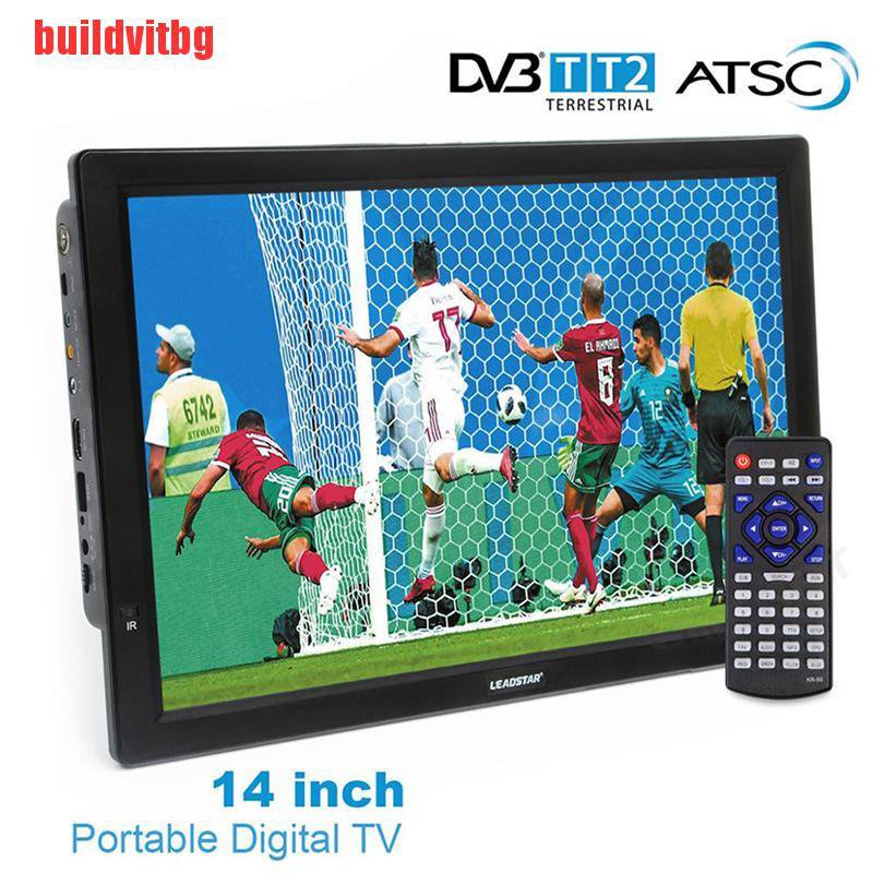 2022 [Authentic]{buildvitbg}14 inch HD Portable TV DVBT2 ATSC Digital