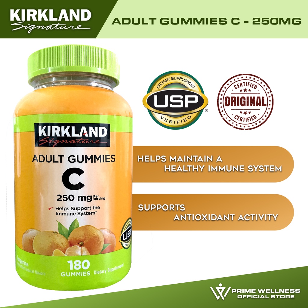 Kirkland Adult Gummies Vitamin C 250mg (180 Gummies) Shopee Philippines