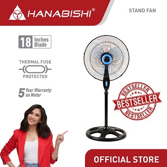 Hanabishi Stand Fan WIND CHASER 18SF | 18 Inches Plastic Fan Blade WIND