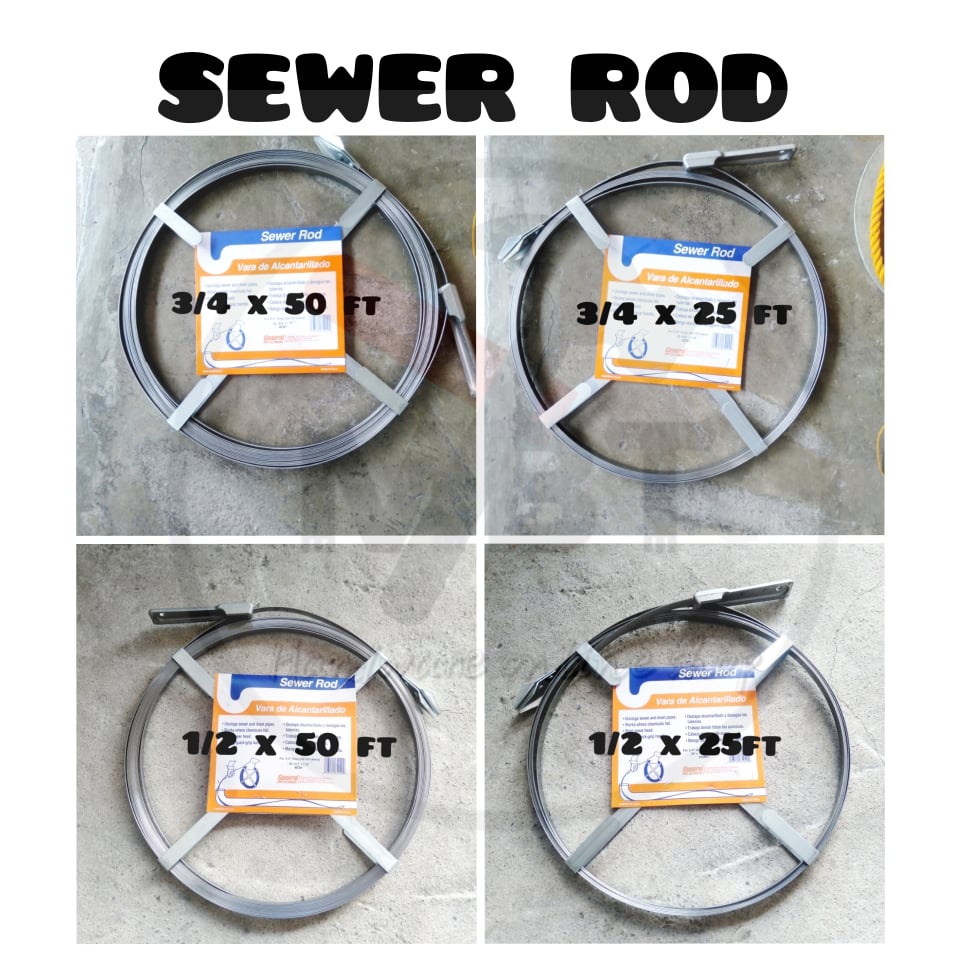 Sewer Rod Drainage Sewage Declogger Metal Flat Bar PLEHE (25 FEET & 50 FEET) Shopee Philippines