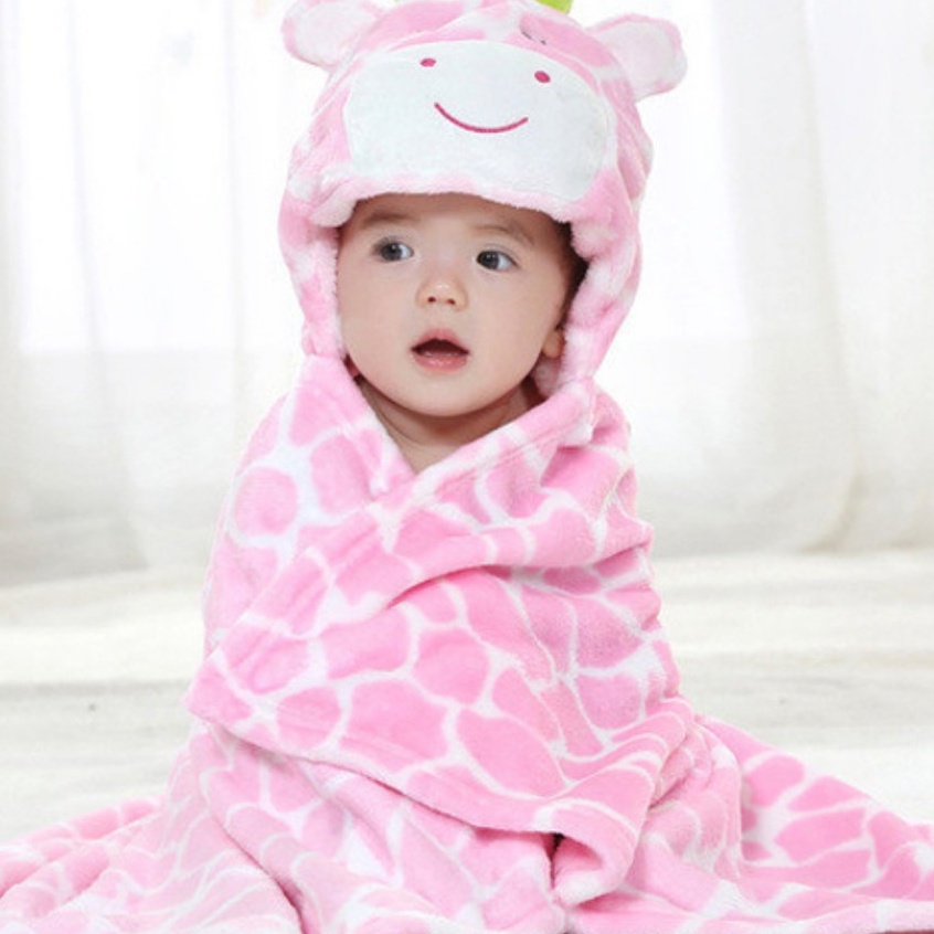 Hooded baby blanket (Cartoon Design) (Moo) Shopee Philippines