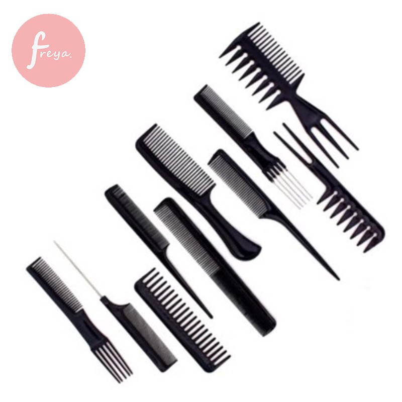 Professional 10 PCS Comb Set Hair Comb Brush Shopee Philippines