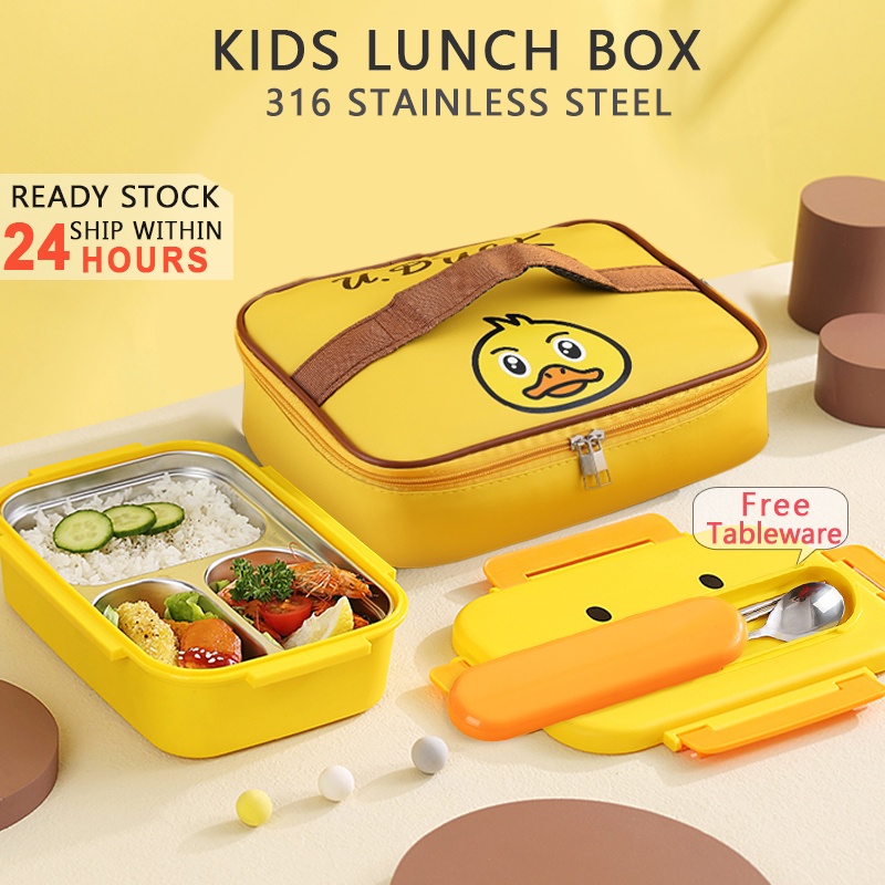 316 Stainless Steel Lunch Box With Tableware Lunch Box Kids Bento Lunch