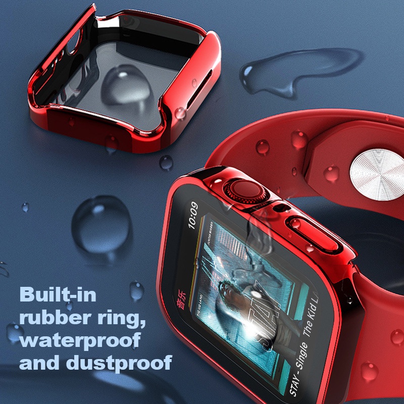 Tempered Glass Waterproof Case for Apple Watch Series 7 45mm 41mm