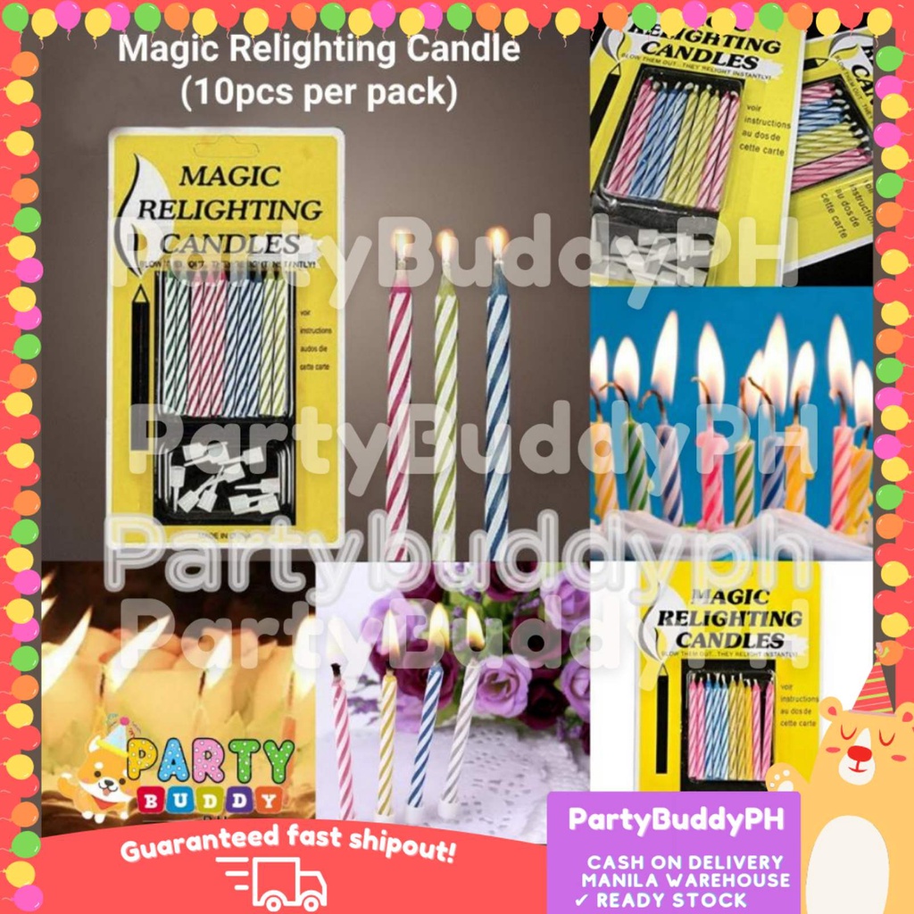 Magic Relighting Birthday Wedding Party Event Candle (10pcs) Shopee Philippines